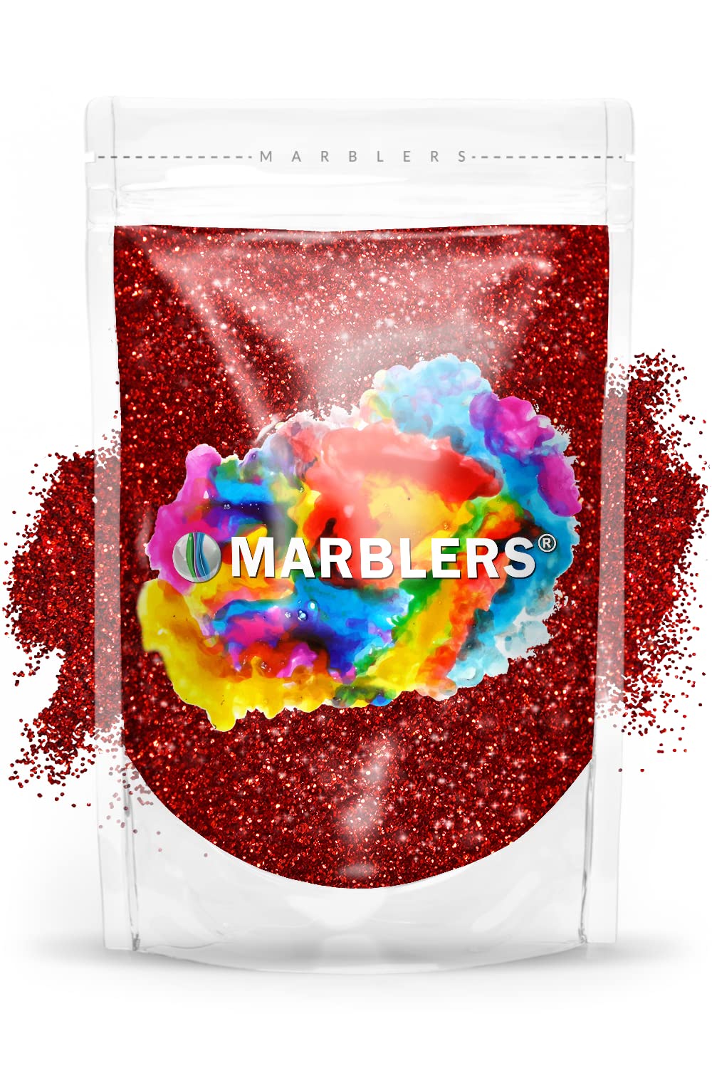 MARBLERS Twinkle Glitter [Santa Red] 3oz (85g) | Fine | Non-Toxic, Vegan, Cruelty-Free | Face, Body, Eyeshadow, Hair, Festival, Party Makeup | Nail