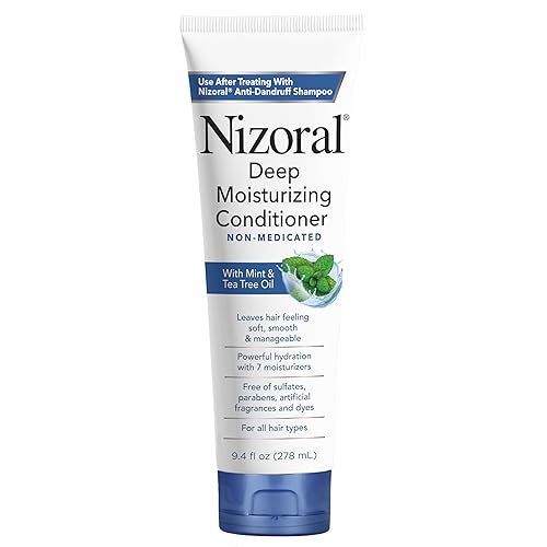 Nizoral Deep Moisturizing Conditioner, 9.4 oz, Anti-Dandruff Conditioner with Mint & Tea Tree Oil, Sulfate and Paraben Free, No Artificial Fragrance
