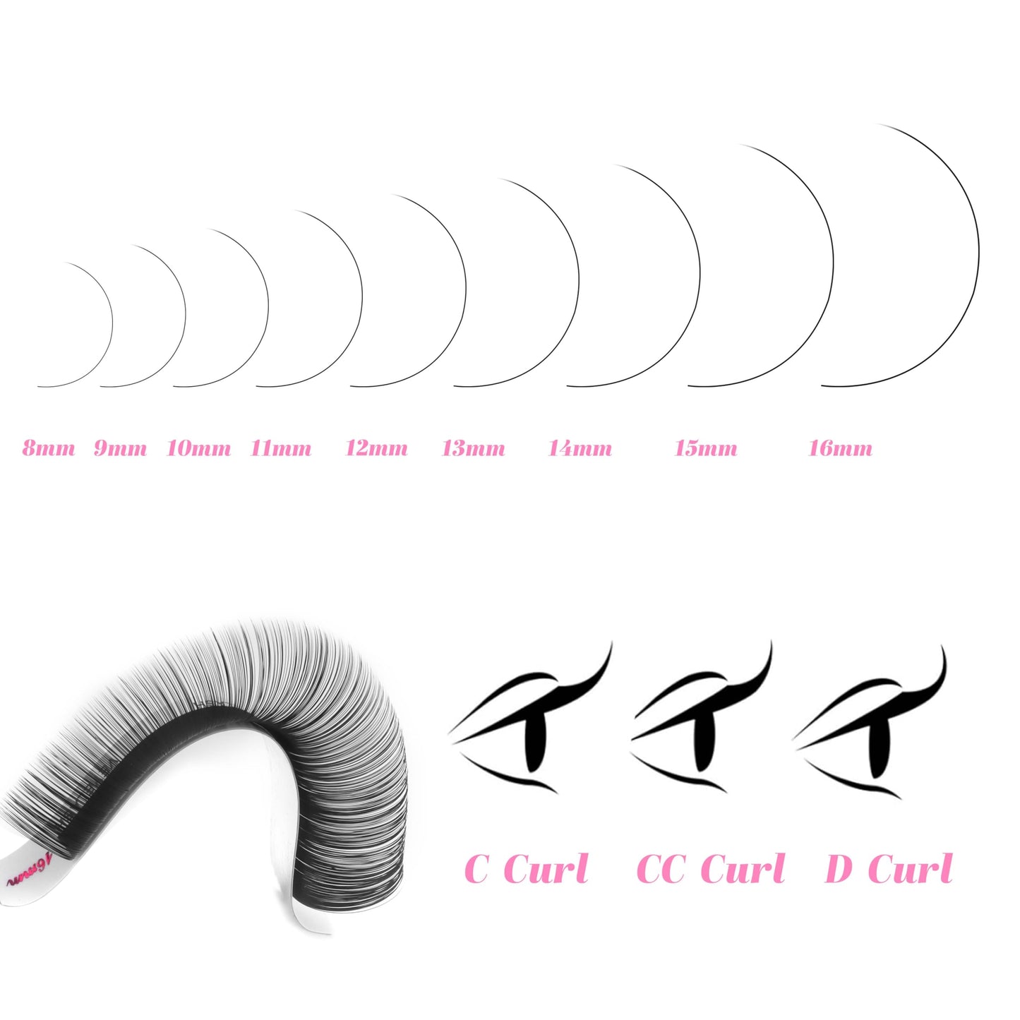 VEYES INC Cashmere Luxe Lashes - Tapered Tips Volume Lash Extension Trays B/C/CC/D/M/J Curl, 0.03-0.05, 8-17mm | Matte Black Professional Eyelash Beauty and Personal Care VEYES INC