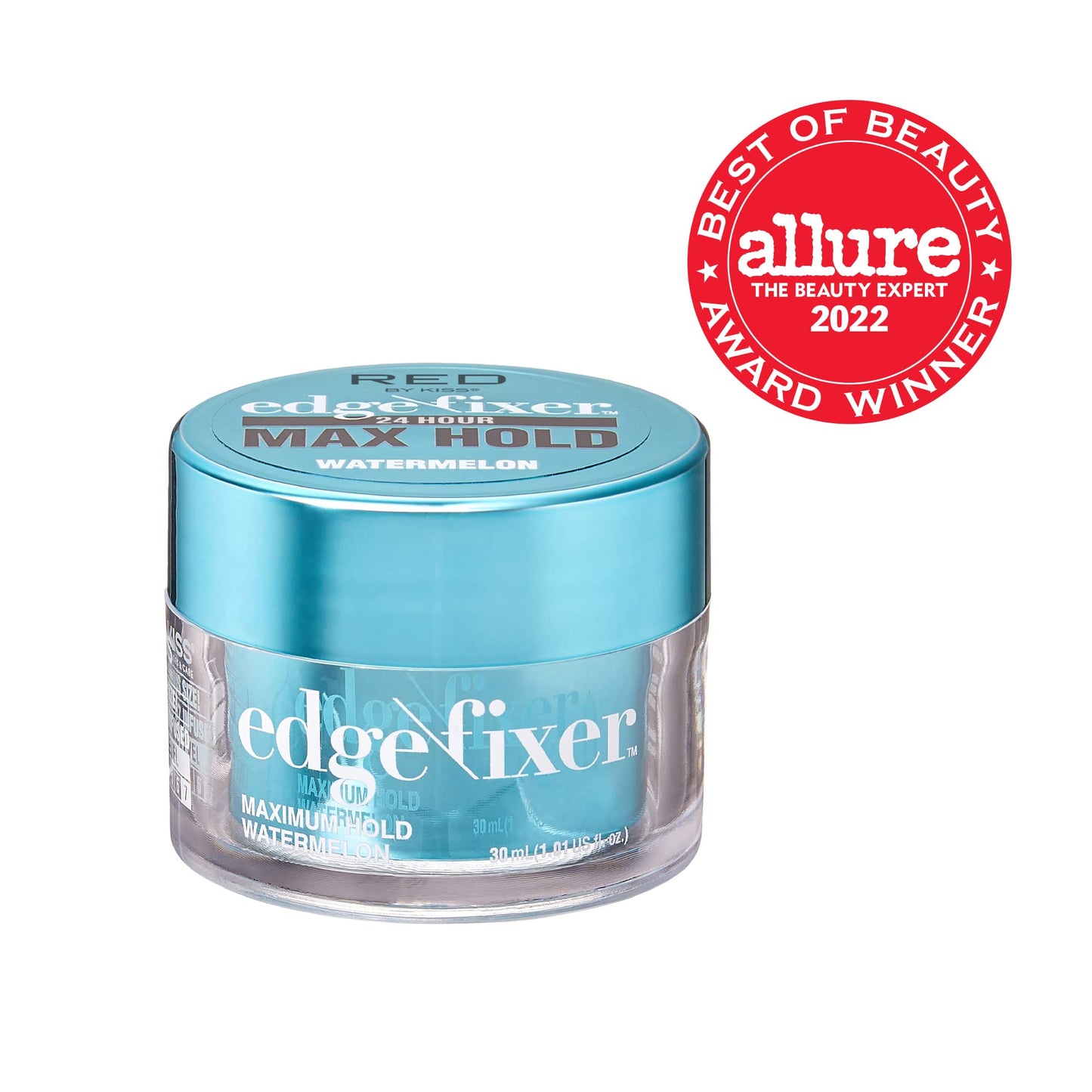 Red by Kiss Edge Fixer 24 Hour Maximum Hold Edge Wax No Flaking Biotin B7 Infused Hair Gel 1.01 fl.oz