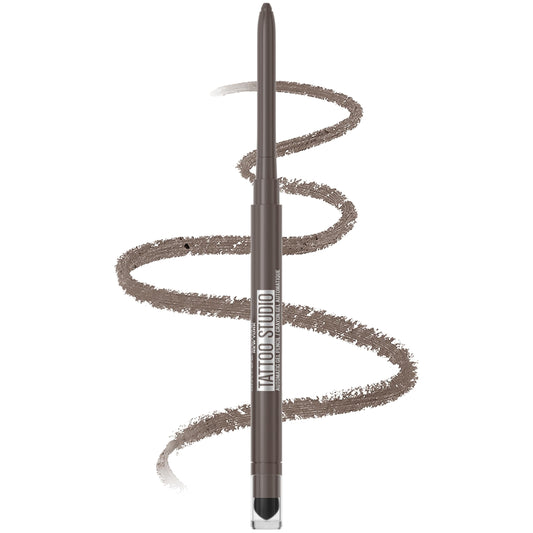 Maybelline Tattoo Studio Automatic Gel Pencil Waterproof Eyeliner, Blendable, Smudge Resistant, Matte Eyeliner For Up To 36HR Wear, Midnight Mocha
