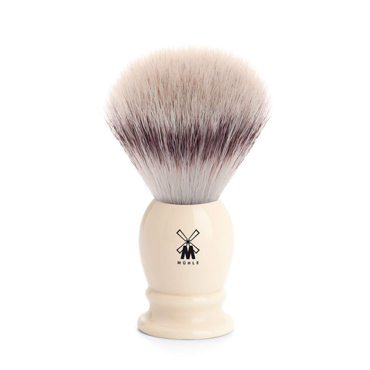 MÜHLE Classic Faux Ivory Medium Silvertip Fiber Shaving Brush - Synthetic Luxury Shave Brush for Men, Rich Lather Beauty and Personal Care MÜHLE