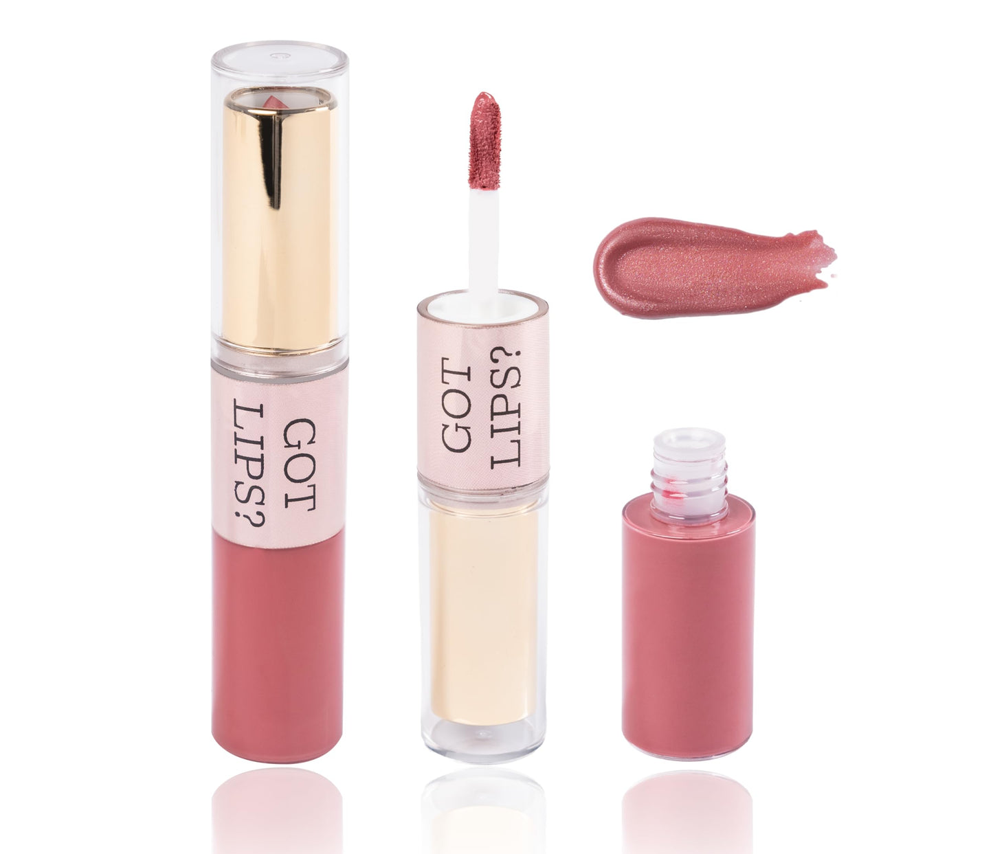Got Lips? 2in1 Matte Lipstick & Liquid Lipgloss Lipstick - Richly Pigmented, Nourishing, Hydrating, Lightweight Velvety, Kissable, Anti-Smudging, Long