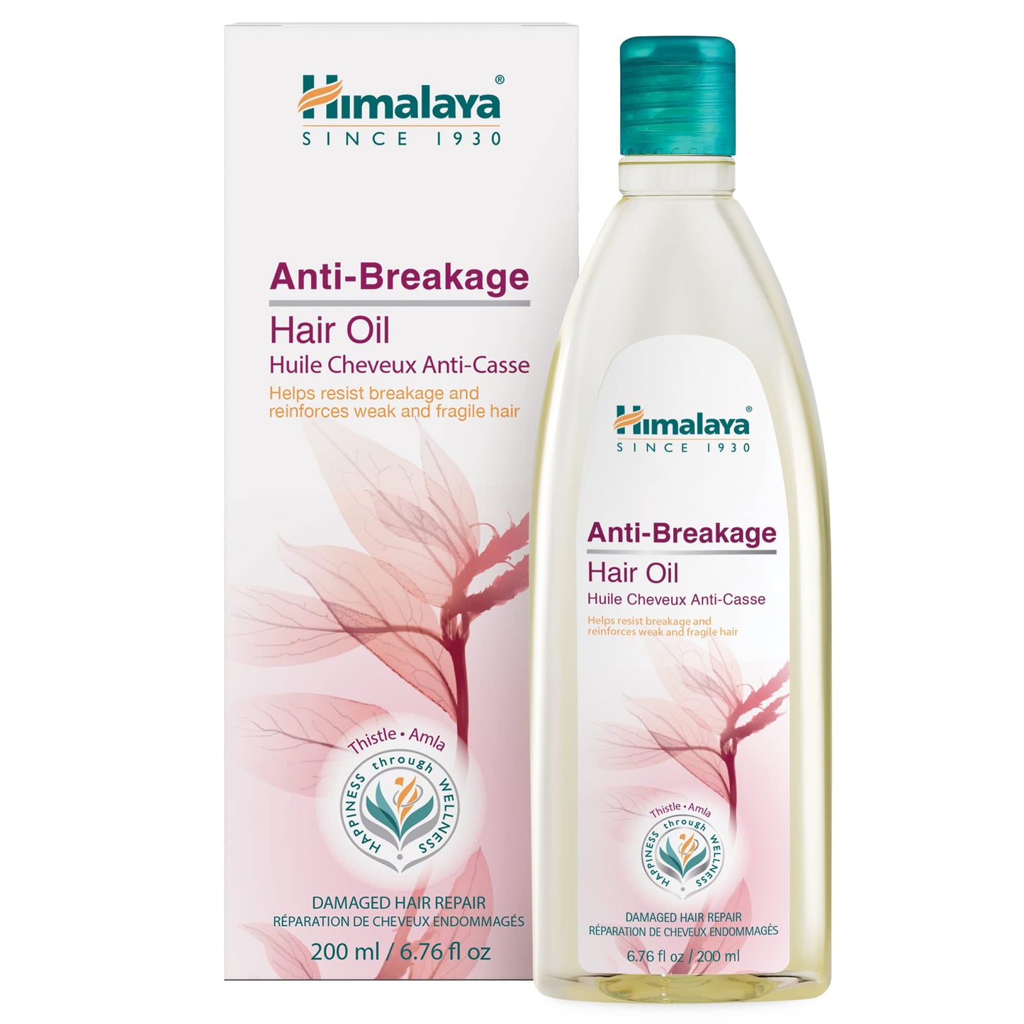 Himalaya Anti-Breakage Hair Oil with Thistle and Amla for Damaged Hair and Split Ends 6.76 oz (200 ml)