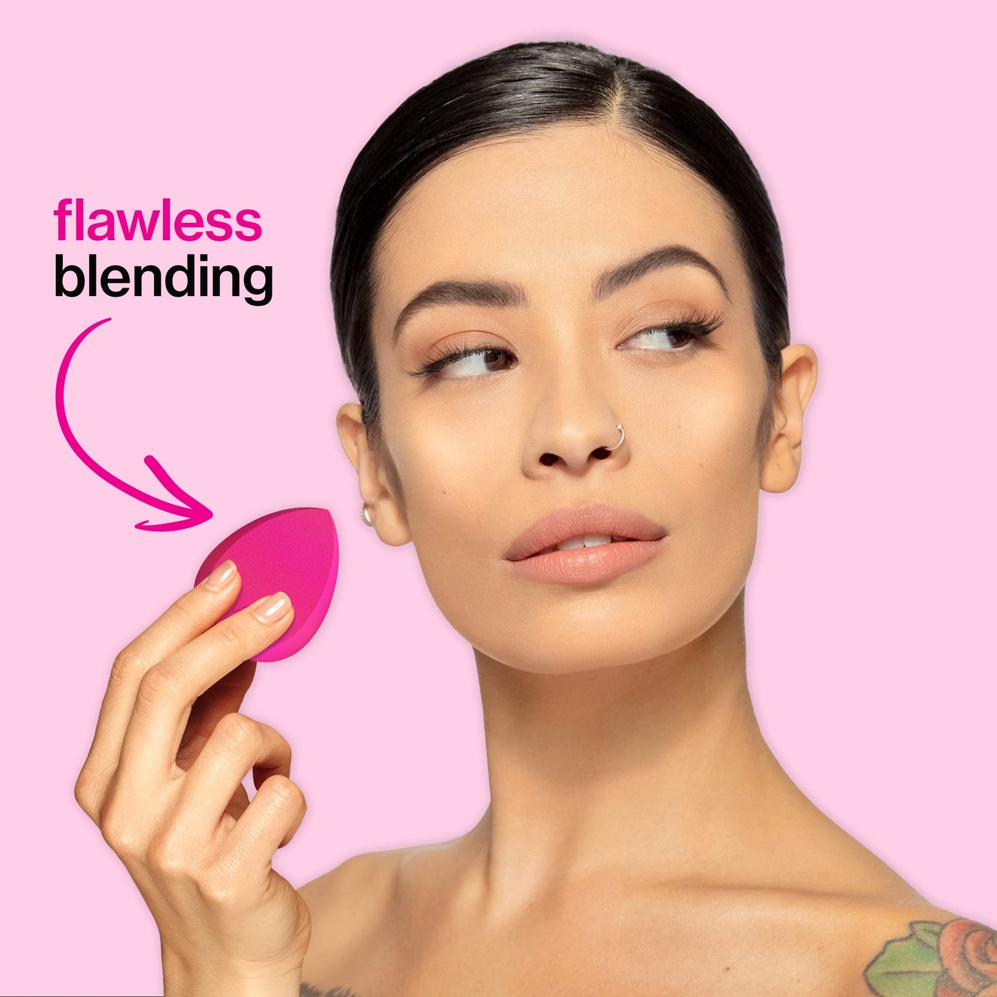 wet n wild Double Tap Makeup Sponge Set, Foundation Blending Beauty Sponge Flawless for Liquid, Cream, and Powder Dry and Wet Blender Make Up Use