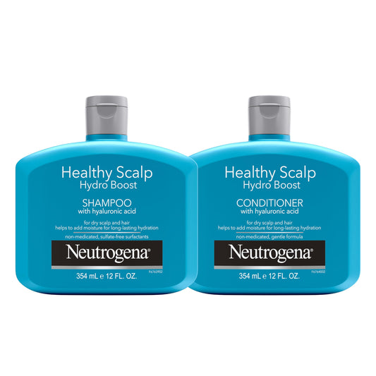 Neutrogena Healthy Scalp Hydro Boost Shampoo & Conditioner Set with Hyaluronic Acid, Hydrating Shampoo & Conditioner Helps Add Moisture to Dry Scalp
