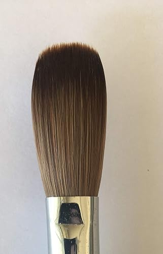 Six Angles - CRIMPED - Black Handle Petal 100% Kolinsky Acrylic Nail Brush (Crimped 20) Beauty & Personal Care Six Angles