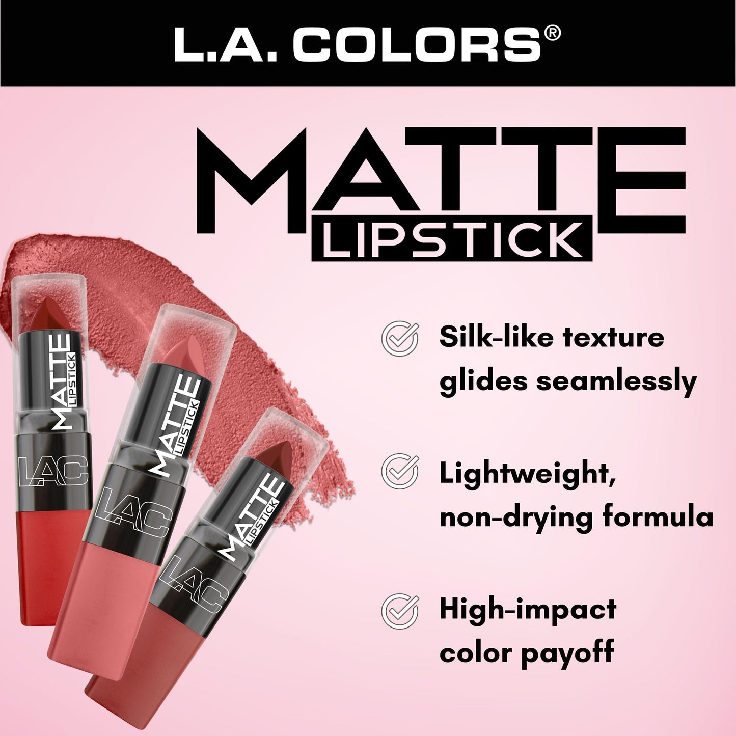L.A. COLORS Matte Lipstick, Mad Love CML468 Beauty & Personal Care L.A. COLORS