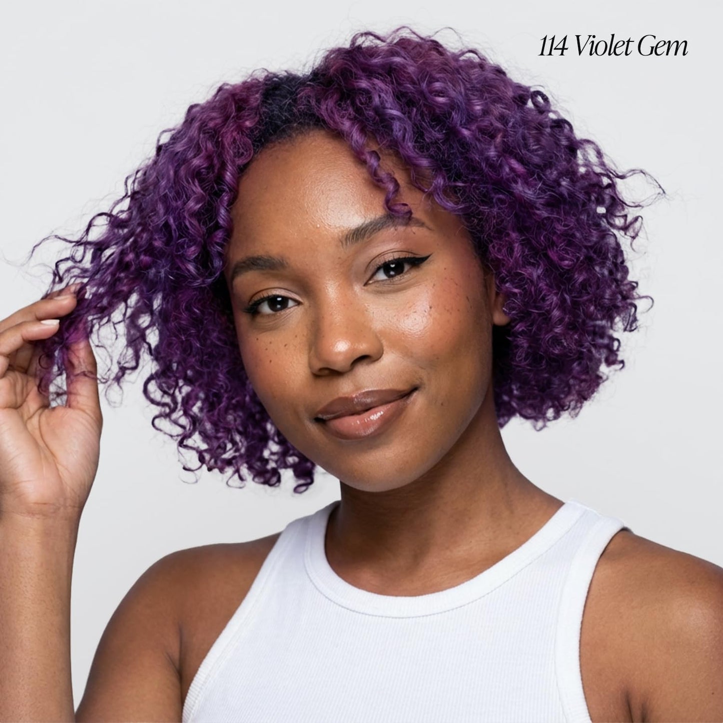 Adore Semi Permanent Hair Color (114 Violet Gem) | Vegan & Cruelty-Free Purple Hair Dye | No Ammonia, No Peroxide, No Alcohol | 4 Fl Oz