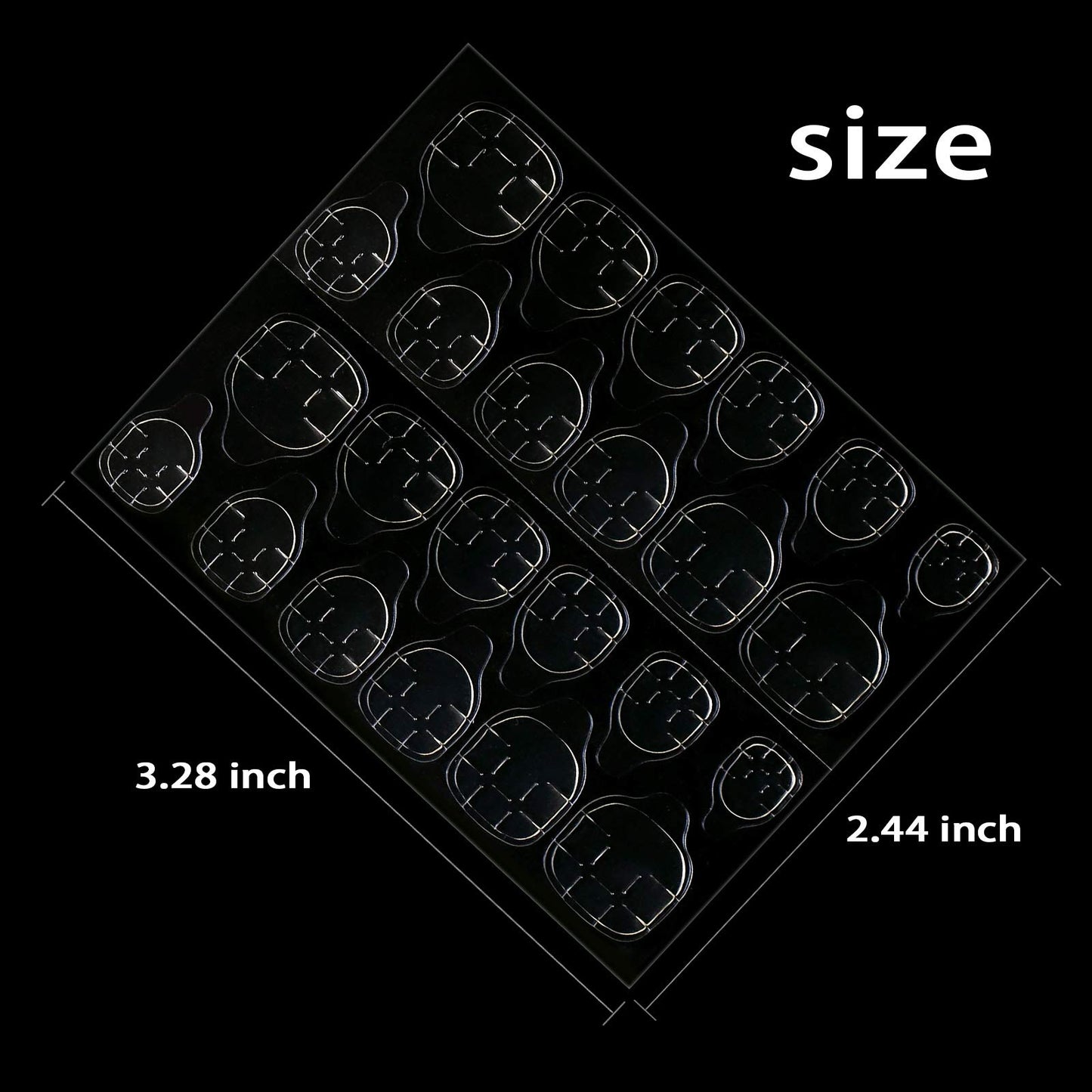 Allstarry 288pcs (12 Sheets) Adhesive Tabs Waterproof Breathable Glue Tabs Double-Sided Nail Jelly Sticker Super Sticky Fake Nail Glue Stickers