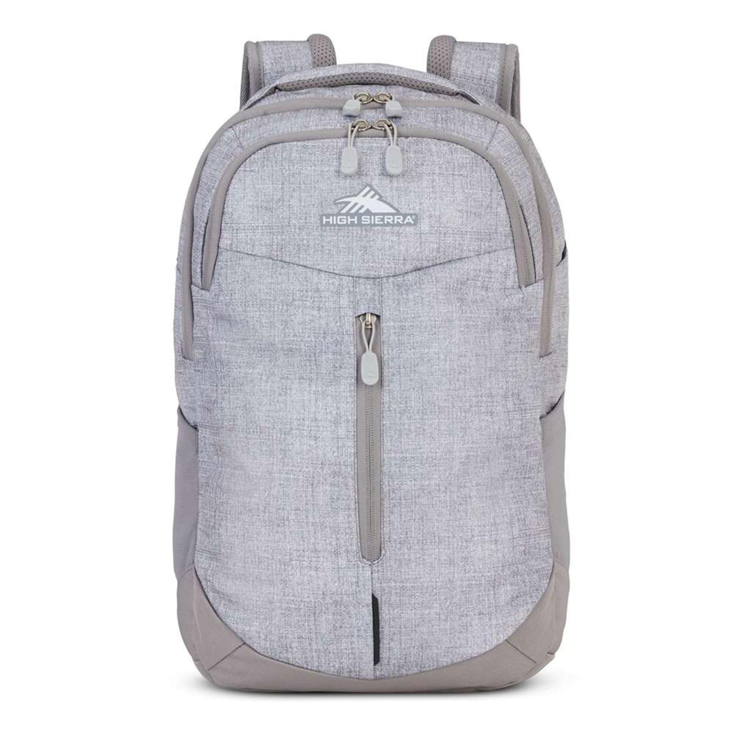 High Sierra Swerve Pro Adjustable Travel or Work Laptop Bookbag Backpack with Laptop Hammock and Water Bottle Compartments, Silver Heather