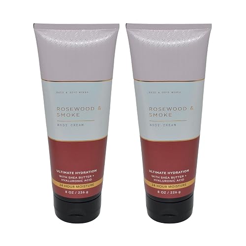 Bath & Body Works Ultimate Hydration Body Cream Pack of 2 (Rosewood Smoke),8.0 fluid_ounces