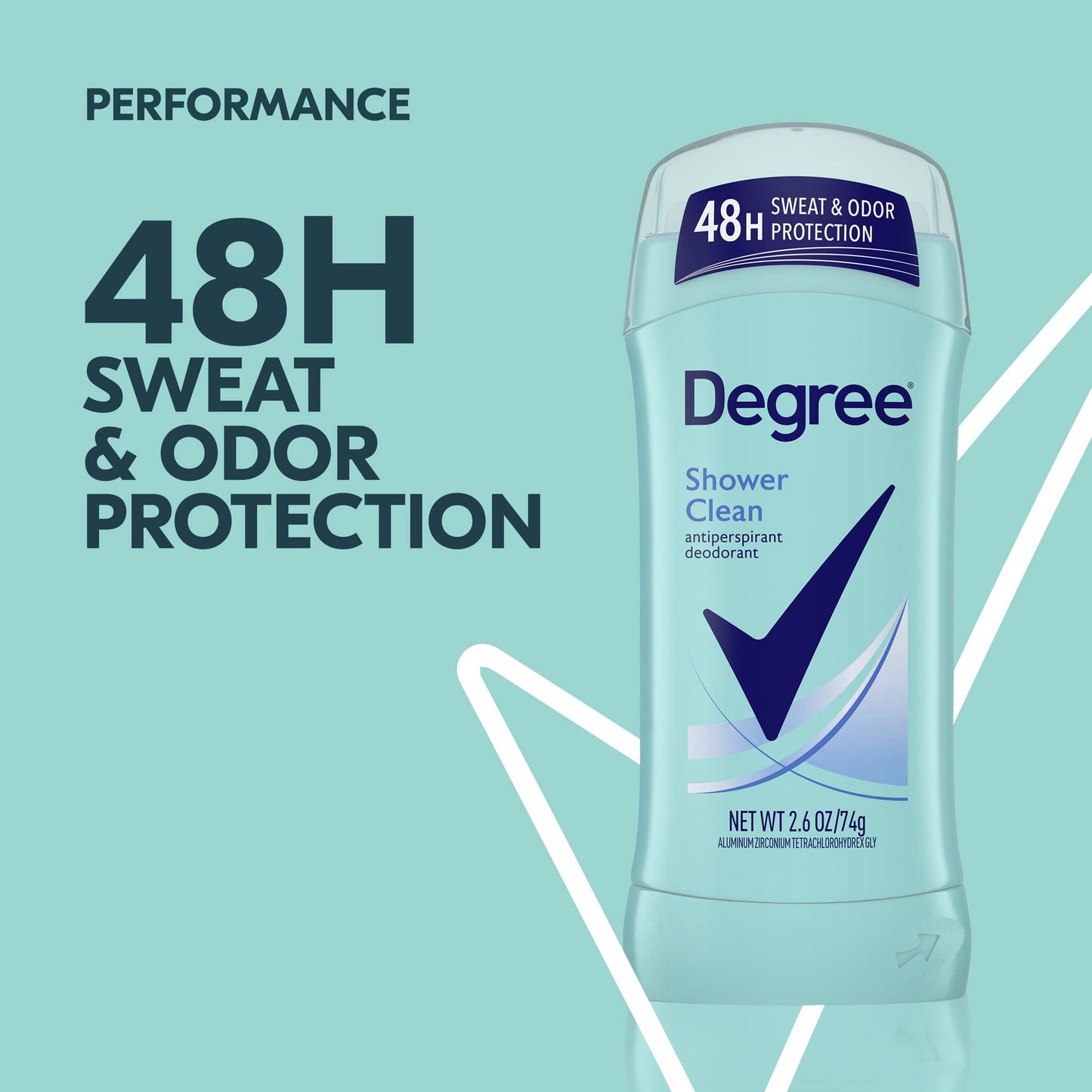 Degree Deodorant Womens Motion Sense Shower Clean, 2.6 Ounce (Pack of 3)