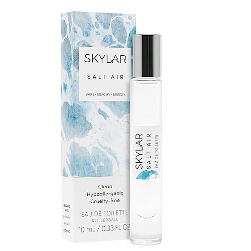 Salt Air Perfume By Skylar - Travel-Sized Rollerball - Paraben-Free, Phthalate-Free, Vegan, and Cruelty-Free Fragrance - Salty and Breezy - With Notes