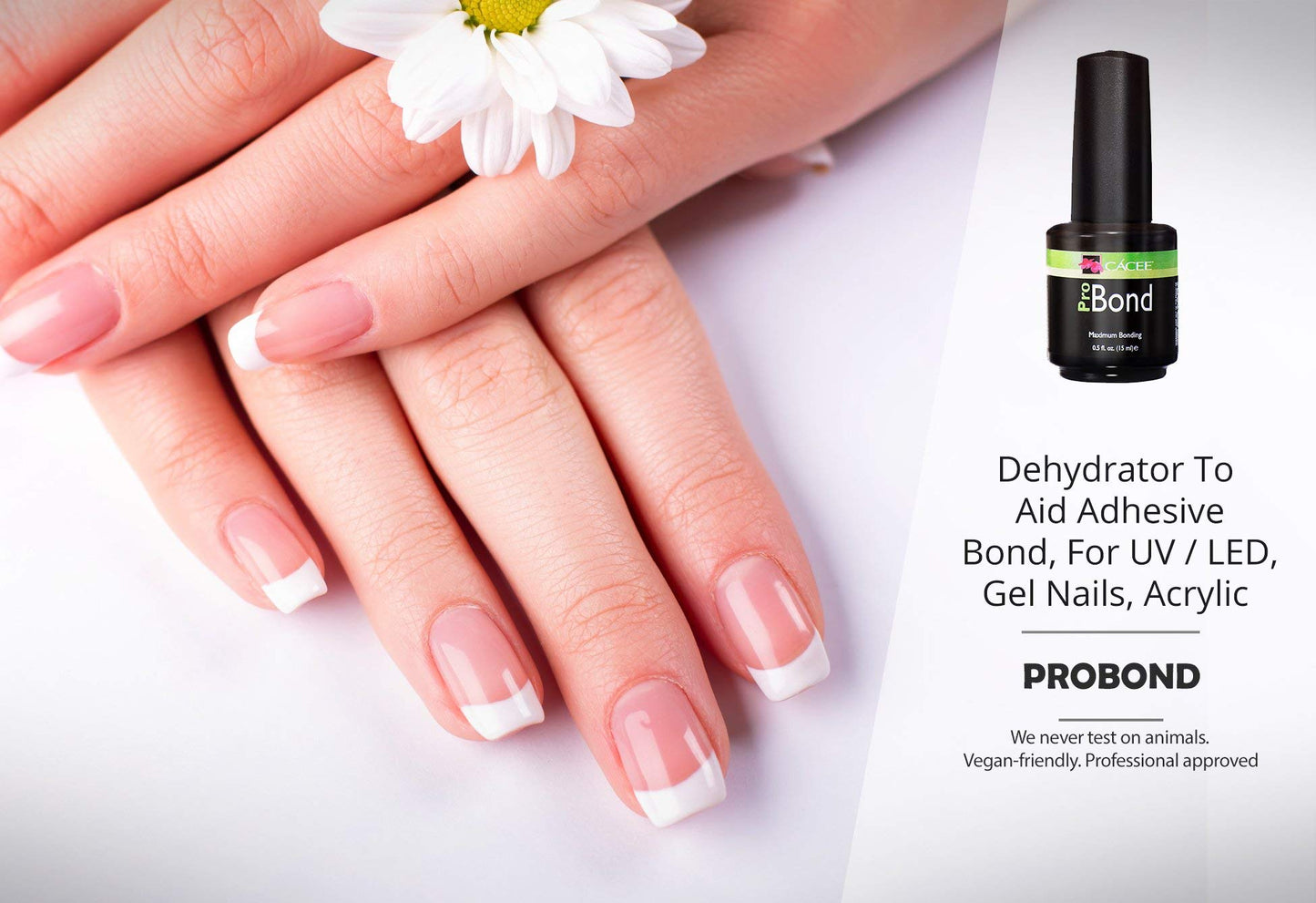 Cacee Nail Primer Duo Set for Acrylic Nails, UV Gel Primer & Pro Bond 0.5 oz, Low Odor, Polish for UV/LED, Use Color Gel Polish & Acrylics, Protect