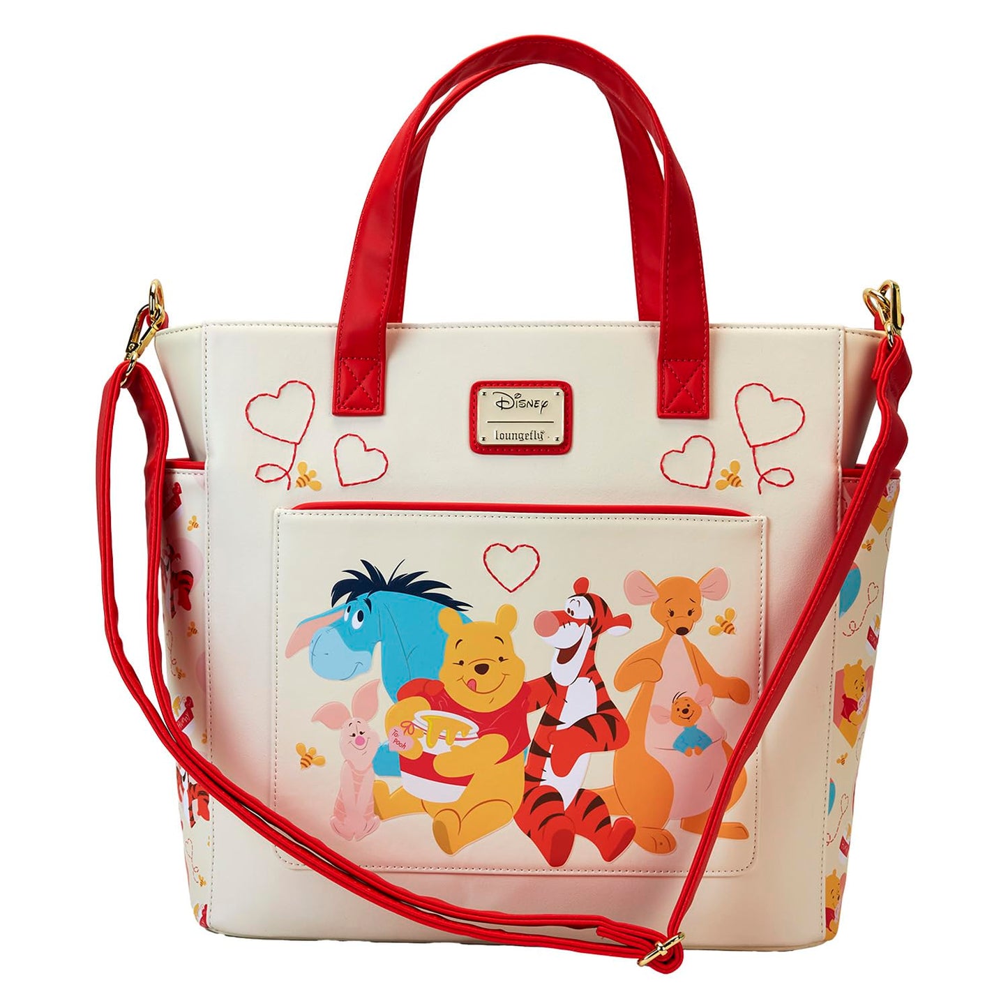 Loungefly Disney Winnie The Pooh Love Convertible Backpack and Tote Bag