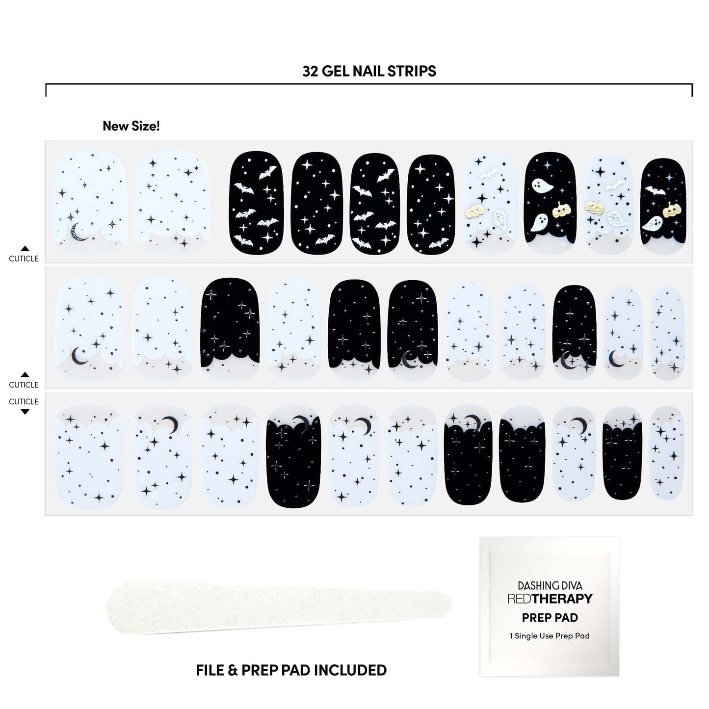 Dashing Diva Gloss Halloween Nail Strips - Spell on You | UV Free, Long Lasting, Cute Gel Stickers | 32 Wraps, Prep Pad, File Included Beauty & Personal Care Dashing Diva