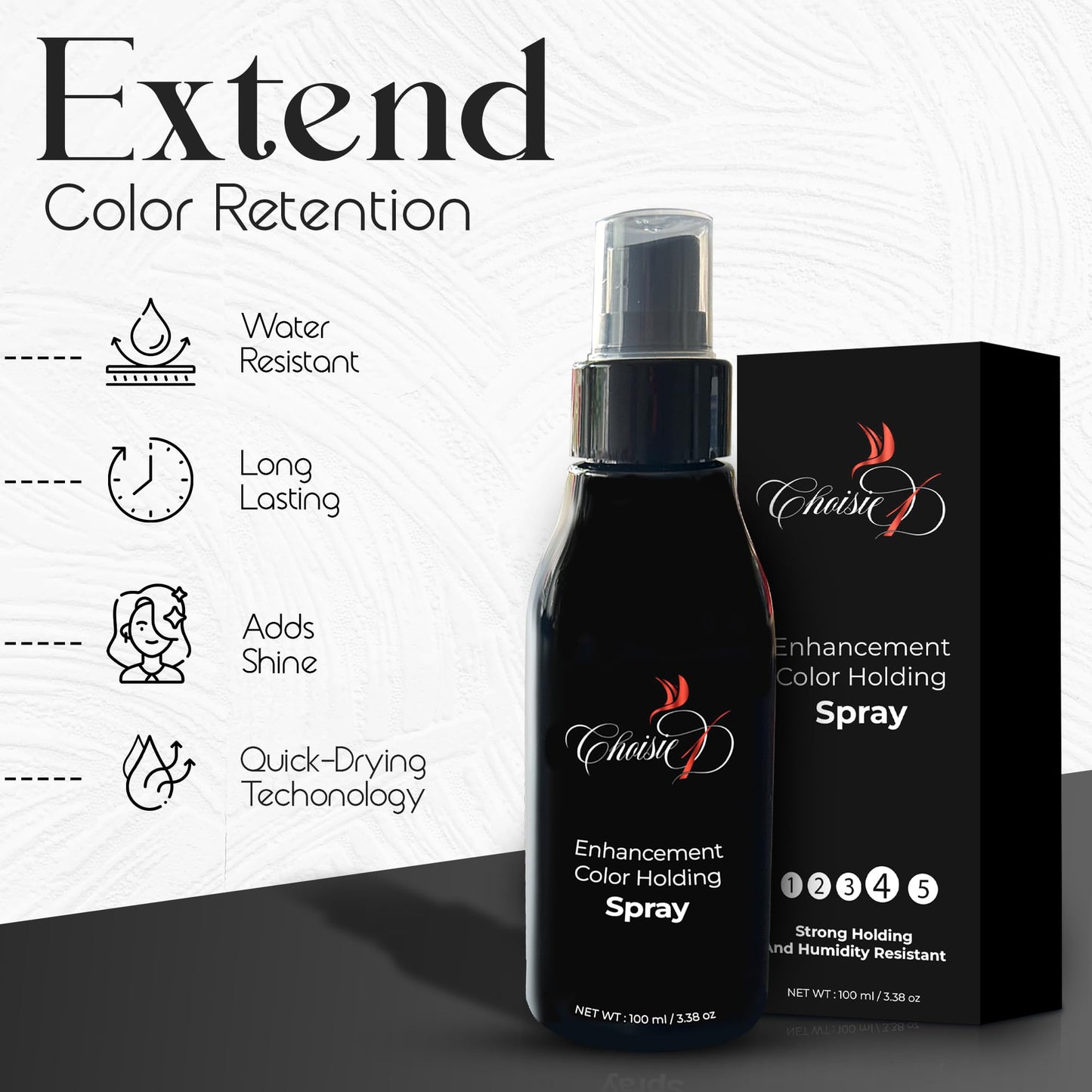 CHOISIE1 Color Enhancement Holding Spray - Strong Setting Lock and Color Enhancer for Barbers