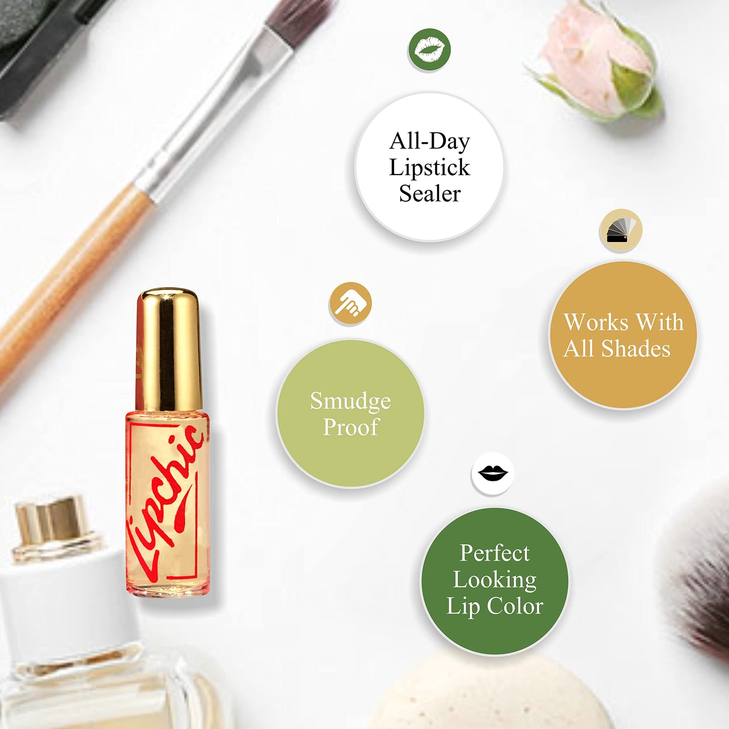 Ella International Lip Chic - All-Day Lipstick Sealer, Smudge-Proof & Long-Lasting, 0.25 oz