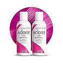 Adore Semi Permanent Hair Color (140 Neon Pink) (2 Pack) | Vegan & Cruelty-Free Pink Hair Dye | No Ammonia, No Peroxide, No Alcohol | 4 Fl Oz