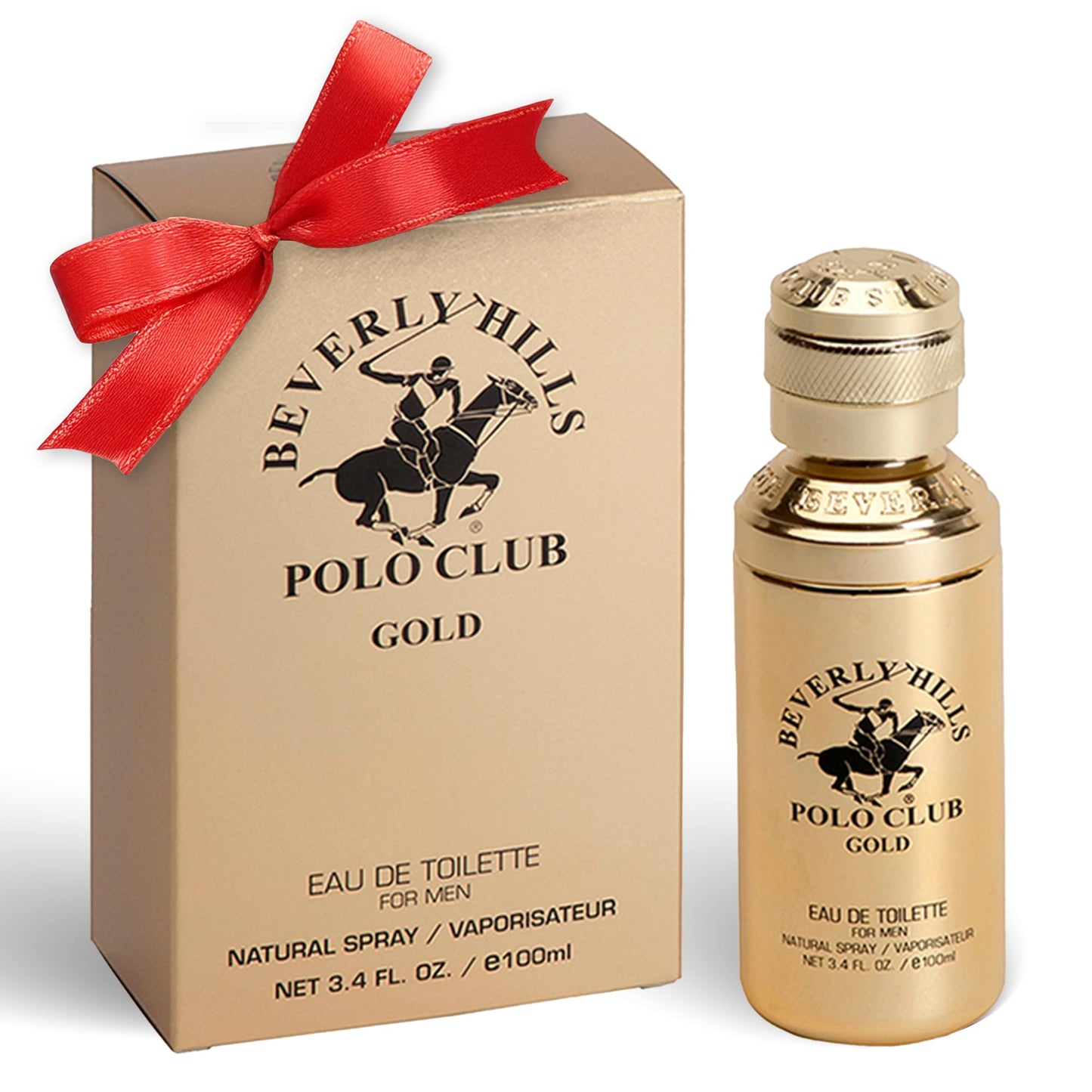 Beverly Hills Polo Club GOLD - Cologne for Men with Notes of Sandalwood, Leather & Patchouli - Classic & Sexy Fragrance Scent