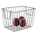 G.E.T. WB-315-MG Heavy Duty Iron Wire Utility Storage Basket/Bin with Handles, 11" x 8" x 8"