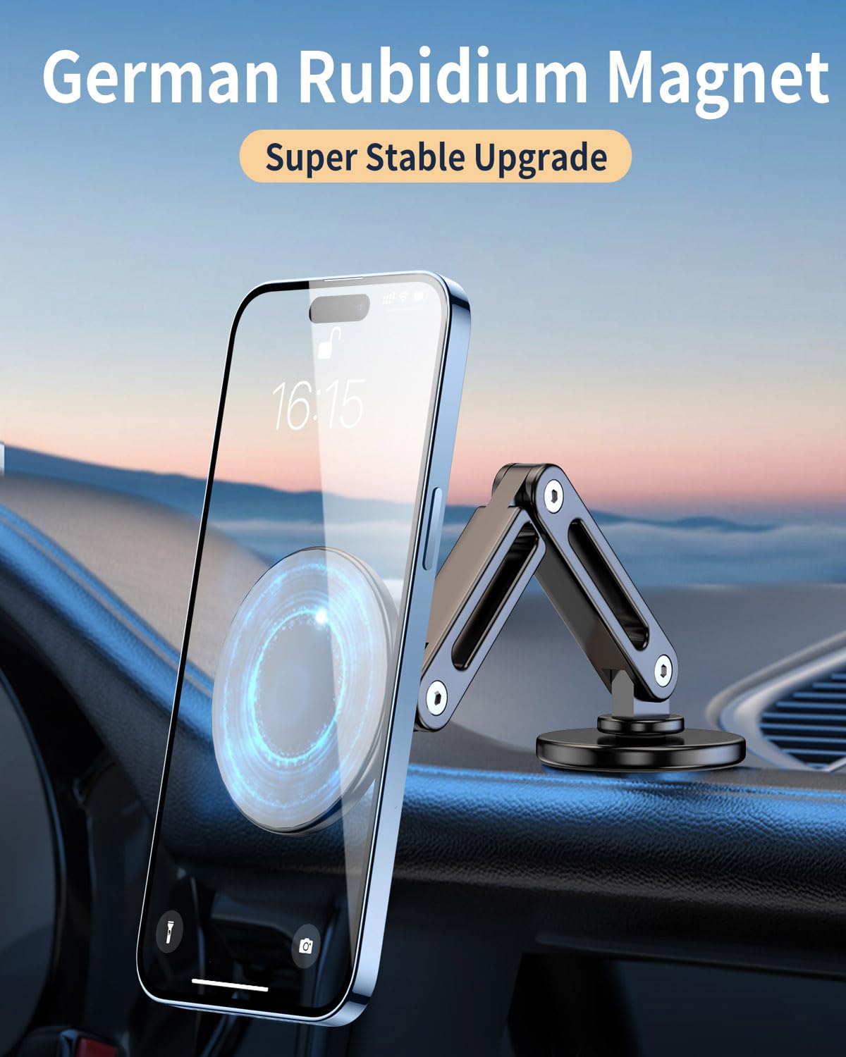 Sellwell Phone Holders for Your Car, 360° Rotation Magnetic Phone Holder, Strong Magnets Car Mount Compatible with All Models (1 Piece)