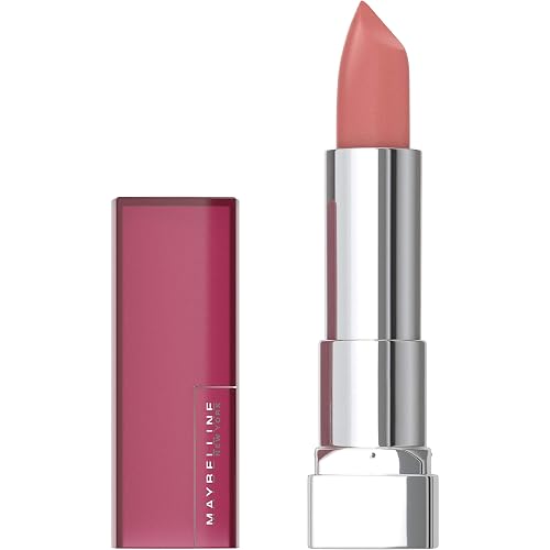 Maybelline Color Sensational Lipstick, Lip Makeup, Matte Finish, Hydrating Lipstick, Nude, Pink, Red, Plum Lip Color, Honey Pink, 0.15 oz; (Packaging