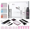 PERMANIA Lash Lift with Black Color Kit, Quick Eyelash & Brow Lamination 15 Mins Coloring Natural Black Result in Lash Enhancers & Primers