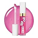 REVLON Super Lustrous Glimmer Lip Oil, Moisturizing & Tinted, Shiny Finish, Made with Plant-Based Squalane, 004 Gone Rose, 0.13 fl oz