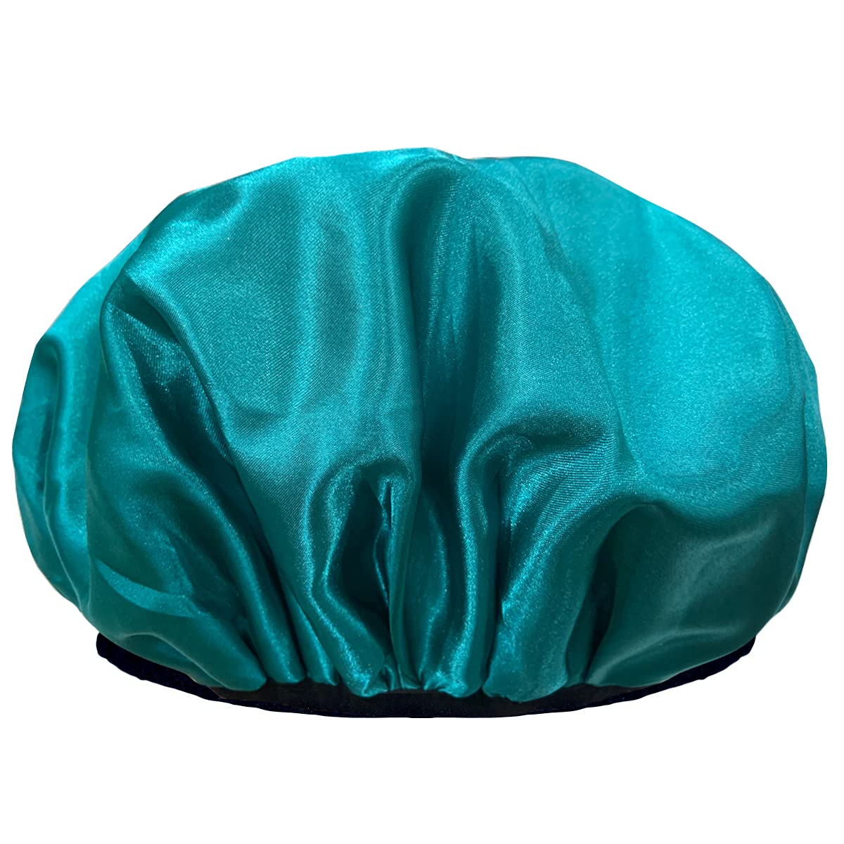 Aquior Shower Cap,Extra Large Triple Layer Bathing Cap with Dry Hair Function for Women Microfiber Terry Cloth Silky Satin 100% Waterproof Reusable