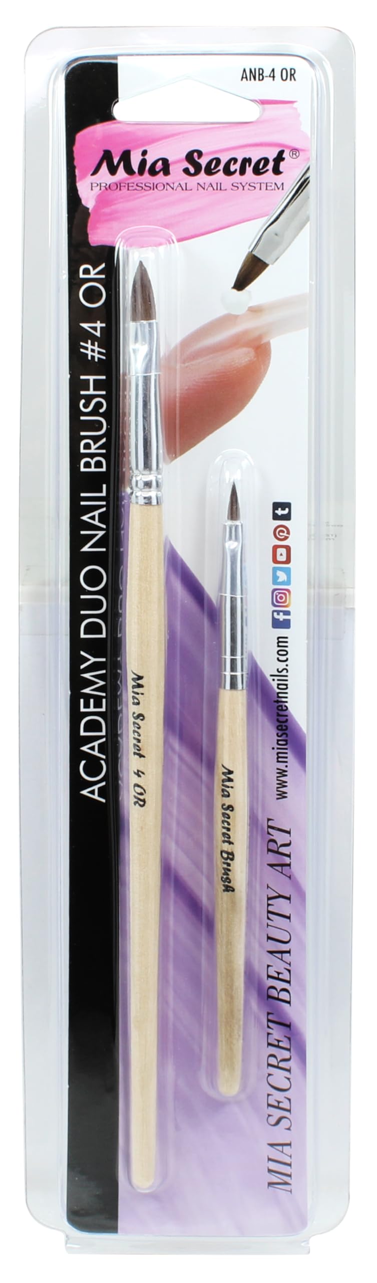 Mia Secret Nail Brush Academy Duo for Beginners Students Pick Yours ! (4 OR) Beauty & Personal Care Mia Secret