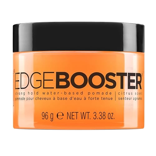 Style Factor Edge Booster Strong Hold Water-Based Pomade | Formulated with Argan Oil for Moisture & High Shine | Long Lasting Edge Control Gel |