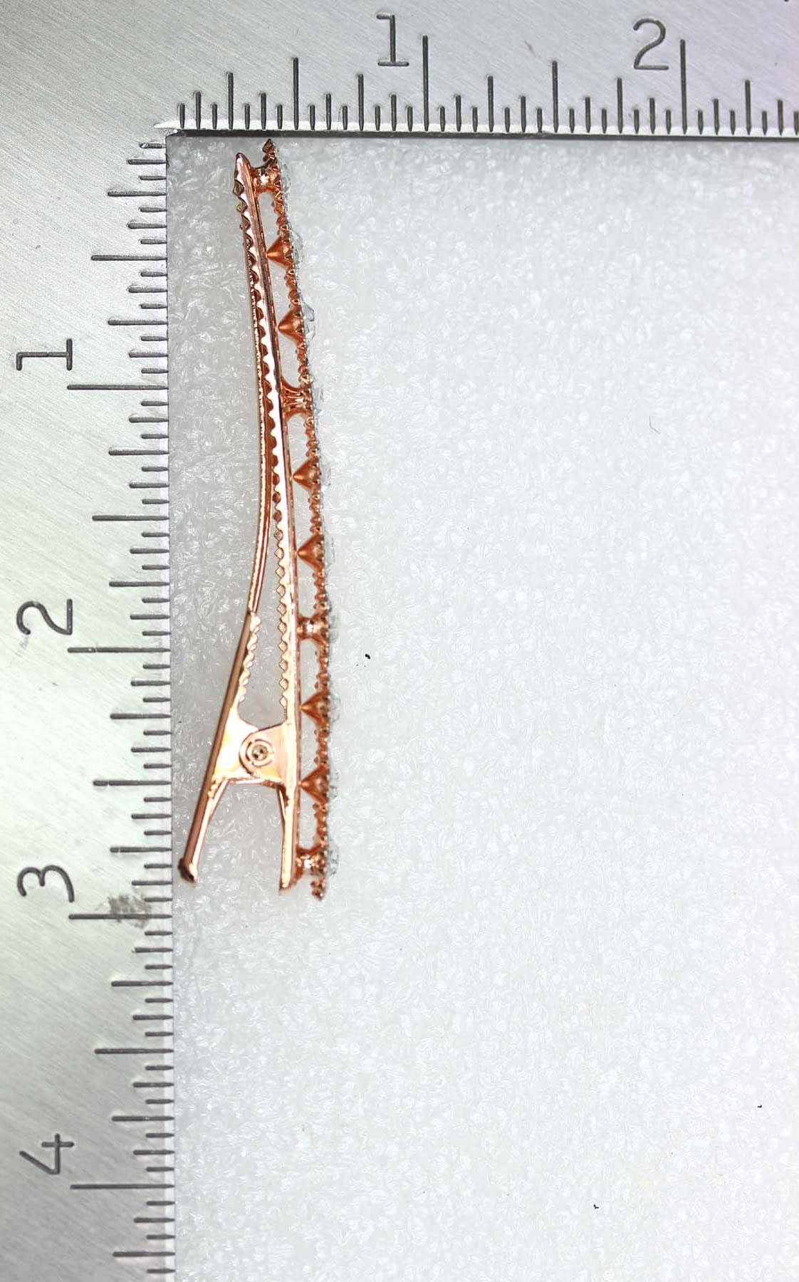 Faship Gorgeous Clear Crystal Floral Small Alligator Hair Clip