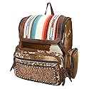 American Darling Women's Backpack Bag Western Hand Tooled Saddle Blanket Genuine Leather Handbag and Ladies Purse