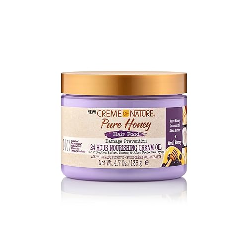 Creme of Nature, Acai Hair Cream, Honey and Acai Collection, 4.7 Oz