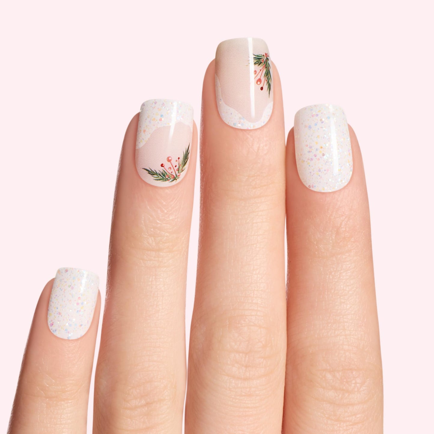 Dashing Diva Glaze Nail Strip Set - Garland Frost - Long Lasting, Chip Resistant, Semi-Cured Gel Nail Strips - Gel Set - 4-Piece Manicure Kit with 32 Beauty & Personal Care Dashing Diva