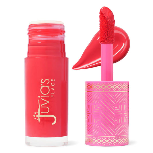 Juvia's Place Blushed Liquid Blush BarbieRose - Dewy Tint Cheeks Makeup Glow Pigment Effortless Beauty Long Lasting Cosmetics Soft Creamy Natural