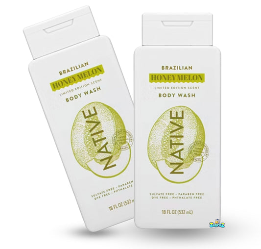 Native - Passport Limited Edition Global Flavors Sulfate-Free Body Wash - Brazilian Honey Melon - 18 fl oz - Pack Of 02 Beauty & Personal Care Native