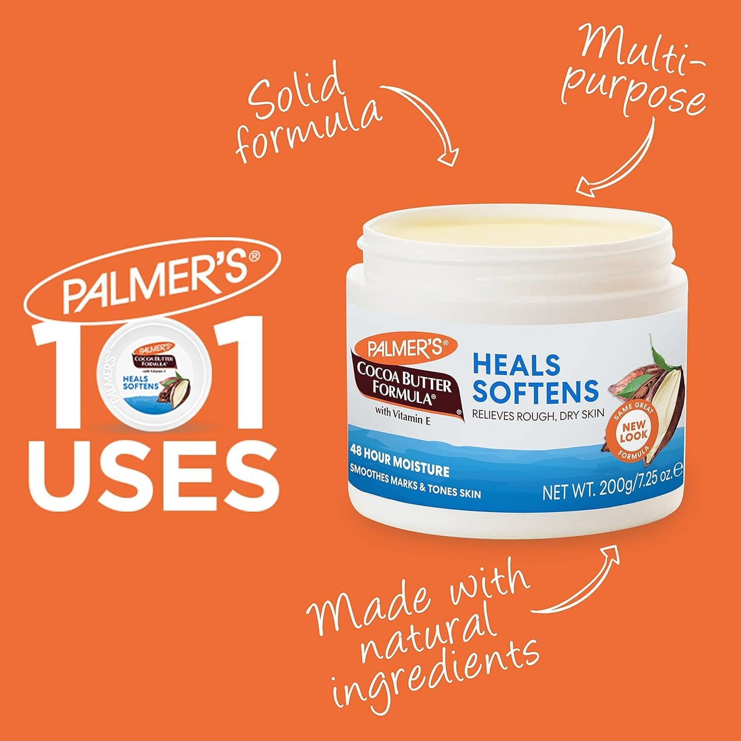 Palmer's Cocoa Butter Jar With Vitamin-E, 7.25 oz, 3 Piece