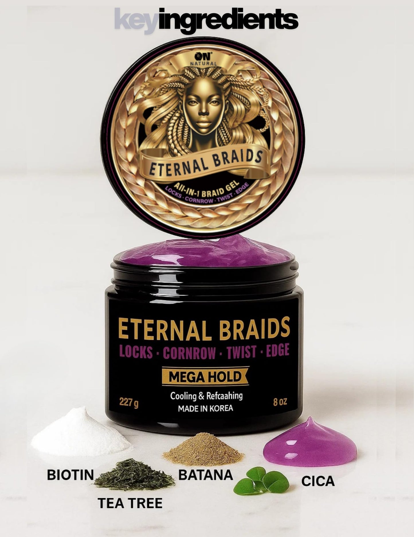 On Natural Eternal Braids All-in-1 Braid Gel