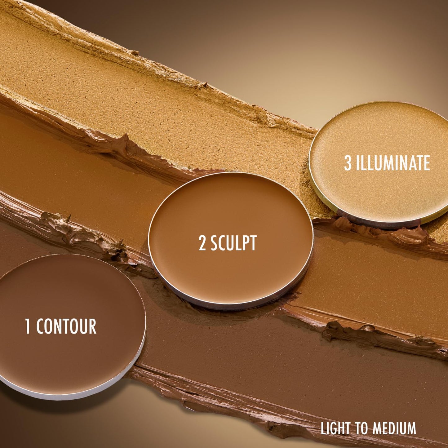 Black Radiance True Complexion Crème Contour Palette, Defines, Sculpts, Highlights - Light to Medium