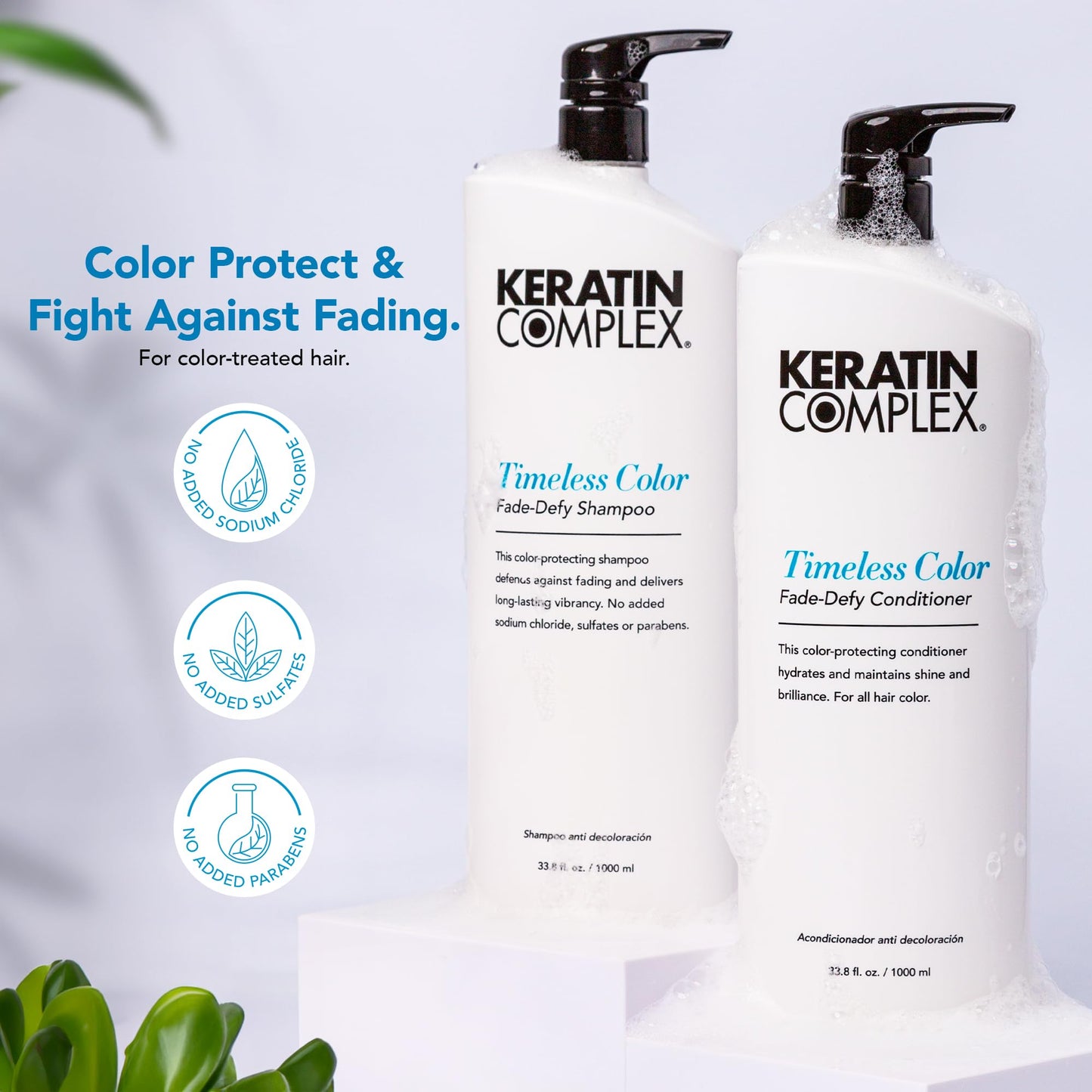 Keratin Complex - Timeless Color Fade Shampoo & Conditioner Duo - 33.8 fl oz Each