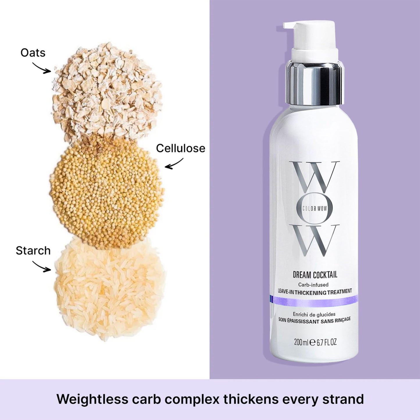 COLOR WOW Dream Cocktail Carb Infused Leave-in Treatment - Transform Thin Hair to Thick & Full | with Heat Protection Beauty and Personal Care COLOR WOW