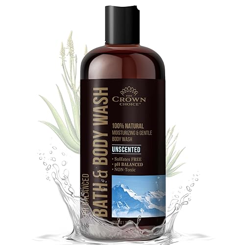Natural Body Wash for Women, Men & Kids - Fragrance Free Body Wash - 12oz pH 5.5-Best pH Balance-Liquid Soap for All Skin Types-Moisturizing Sulfate