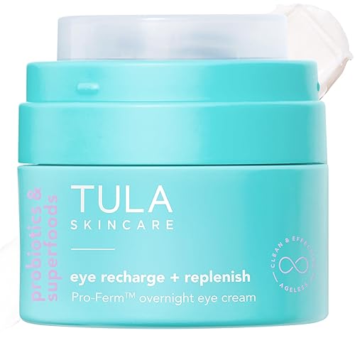 TULA Skin Care Eye Recharge + Replenish - Pro-Ferm Overnight Eye Cream with Retinal, Protects & Intensely Hydrates, Minimizes the look of Fine Lines