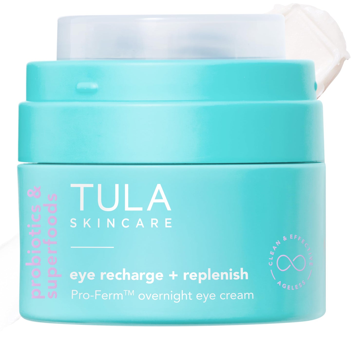 TULA Skin Care Eye Recharge + Replenish - Pro-Ferm Overnight Eye Cream with Retinal, Protects & Intensely Hydrates, Minimizes the look of Fine Lines