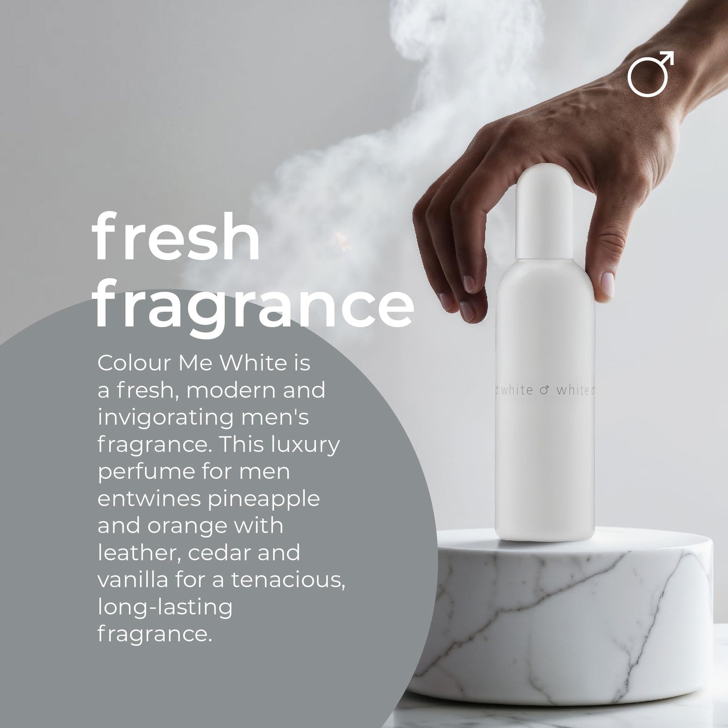 COLOUR ME Milton-Lloyd White - Cologne for Men - Aromatic Fougere Fragrances - Mens Cologne - Long Lasting Perfume for Men - Eau de Parfum - 3 oz