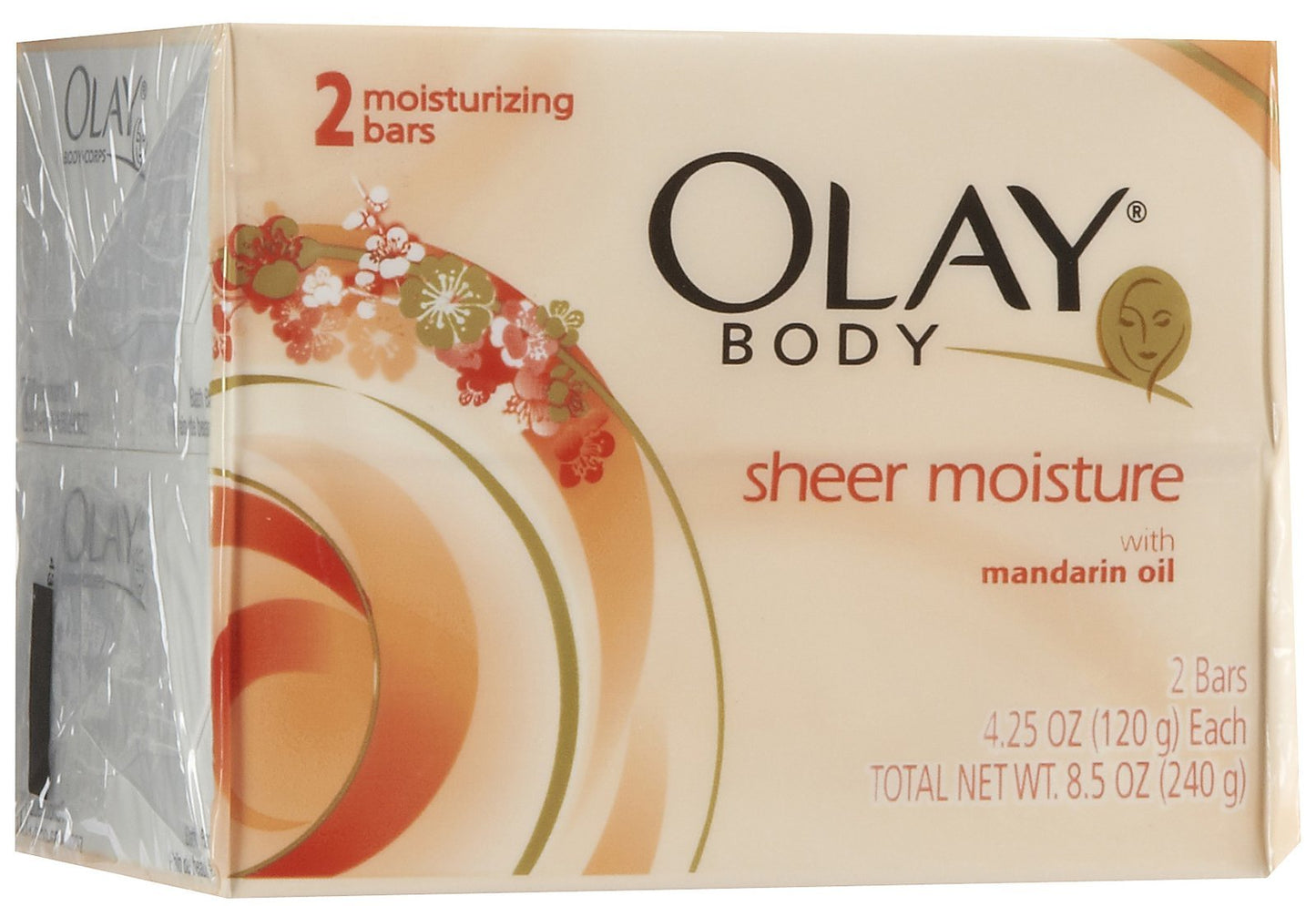Olay Sheer Moisture Bar with Mandarin Oil, 2 ct