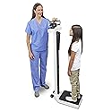 DETECTO 438 Mechanical Physician Beam Scale with Height Rod/Wheels